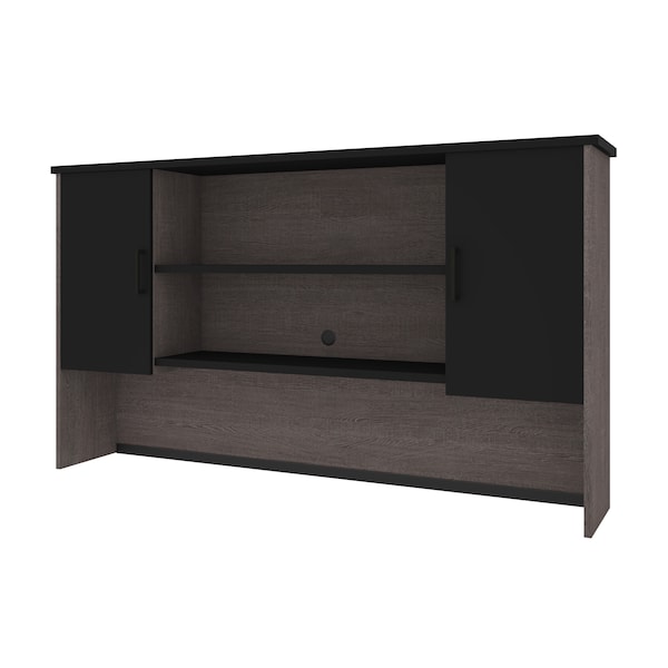 Bestar Norma Hutch, Black & Bark Gray 181520-000018 - main